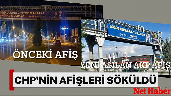 CHP'nin afişleri söküldü