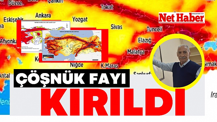 Çöşnük Fayı kırıldı