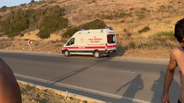Denizde boğulma tehlikesi geçiren genç hastaneye kaldırıldı