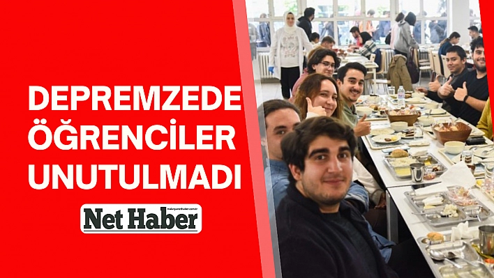 Depremzede öğrenciler unutulmadı