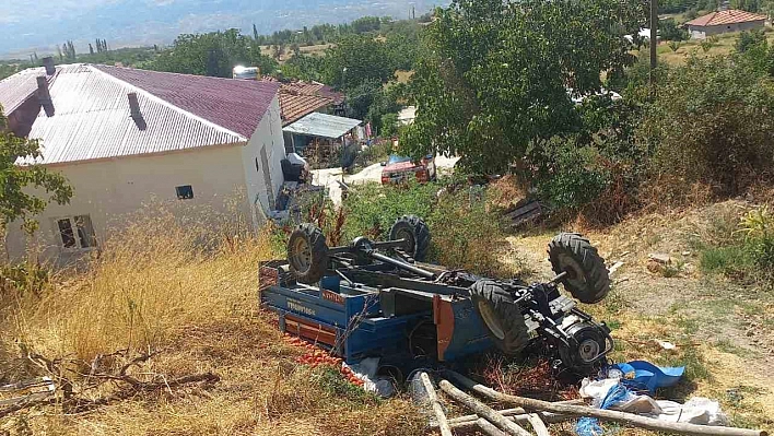 Malatya'da çapa motoru devrildi