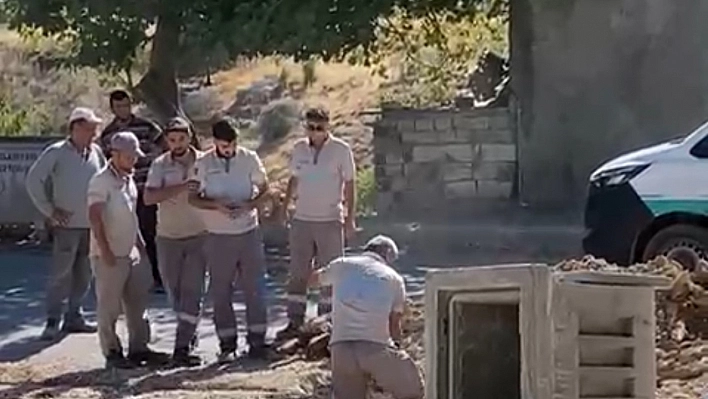 Doğalgaz borusu zarar gördü, korku dolu anlar yaşandı