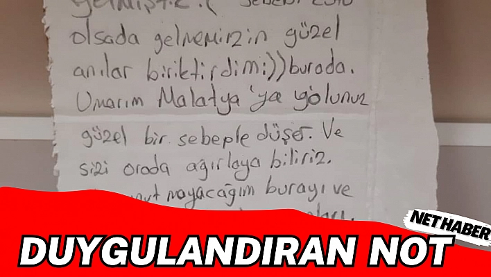 Duygulandıran not