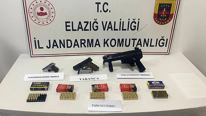 Elazığ'da ruhsatsız tabanca ele geçirildi