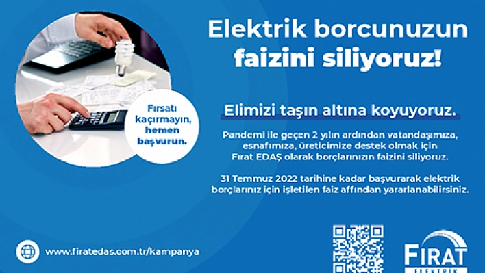 Elektrik borçlarına faiz affı