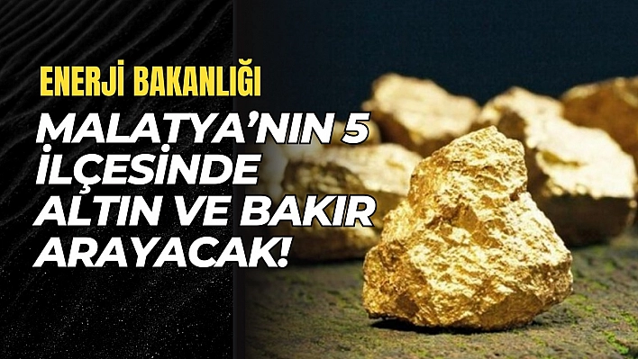 Enerji Bakanlığı Malatya'da altın ve bakır arayacak!