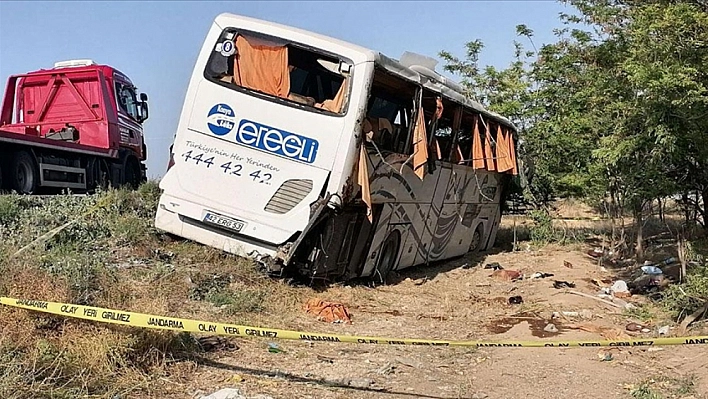 Ereğli'de feci kaza: Yolcu otobüsü devrildi| 1 kişi hayatını kaybetti!