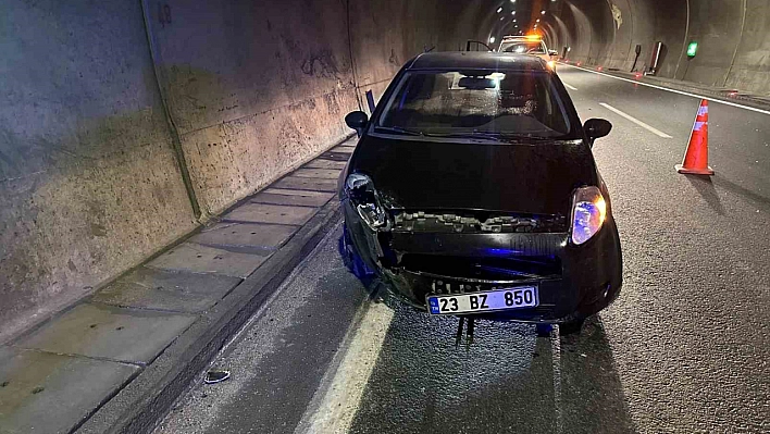 Erkenek tüneli'nde kontrolden çıkan araç duvara çarptı: 1 yaralı