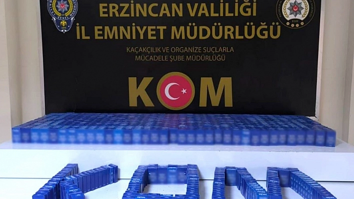Erzincan'da bin paket makaron ele geçirildi