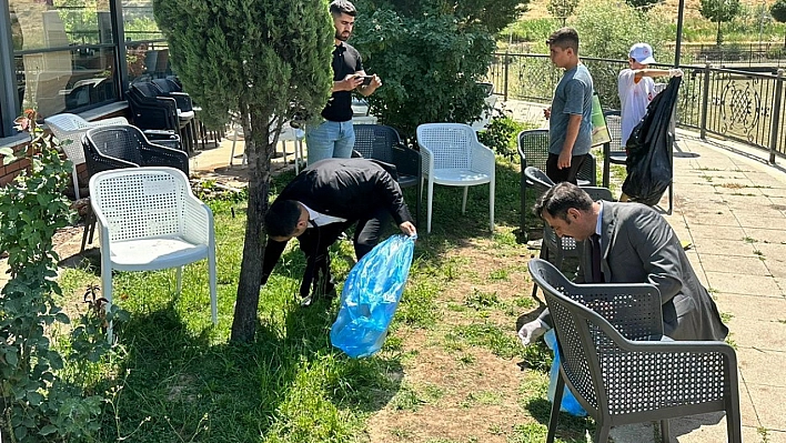 Etkinlikte çevre temizlendi