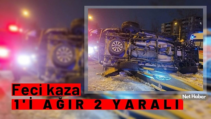 Feci kaza 1'i ağır 2 yaralı