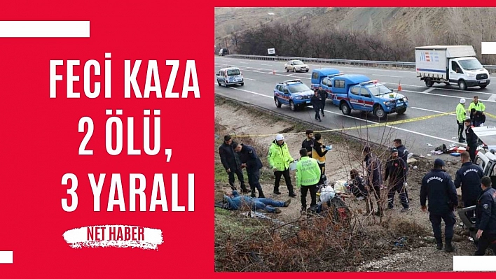 Feci kaza 2 ölü, 3 yaralı