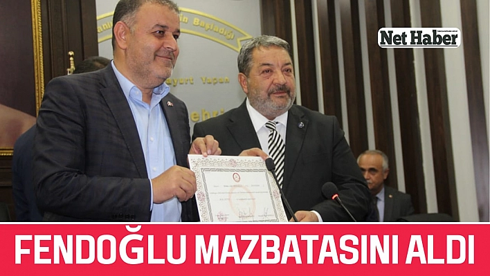 Fendoğlu mazbatasını aldı