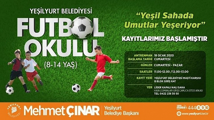 Futbol Okulu kayıtları başladı