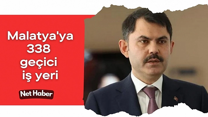 Malatya'ya 338 geçici iş yeri