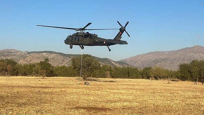 Gerger'den helikopterle taşındı