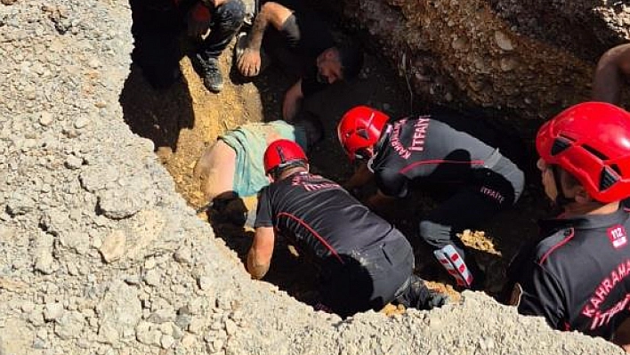Göçük altında kalan işçi kurtarıldı