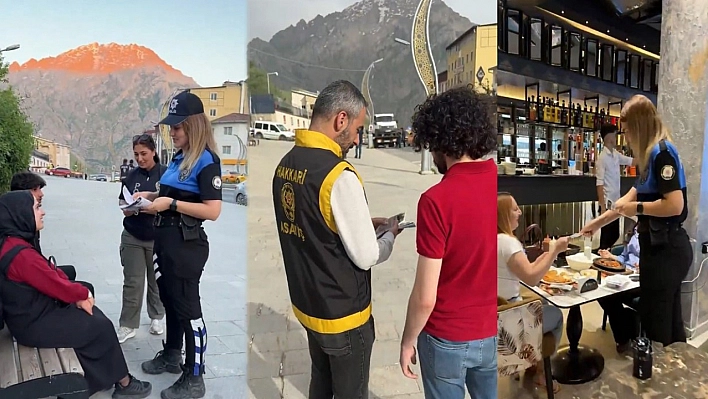 Hakkari polisi 'SİBERAY' ve 'UYUMA' broşürleri dağıttı