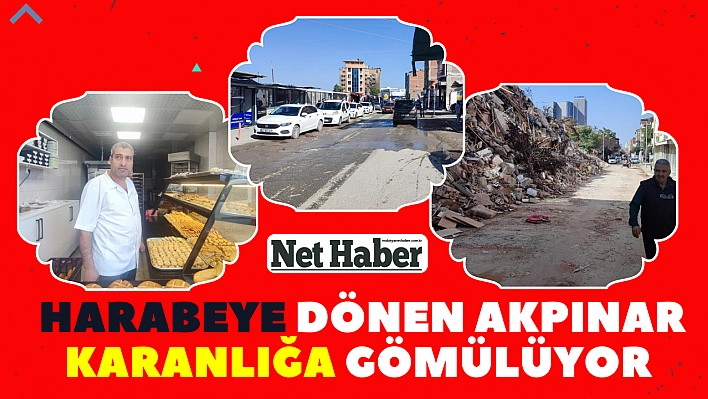 Harabeye dönen Akpınar karanlığa gömülüyor