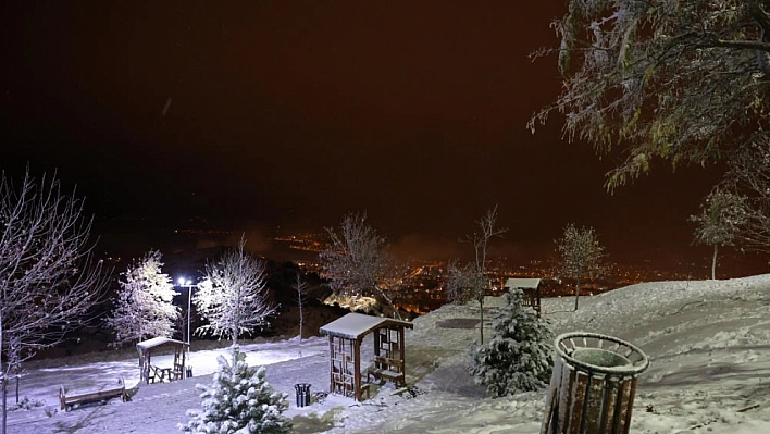 Harput'ta kar ve sis kartpostallık görüntüler oluşturdu