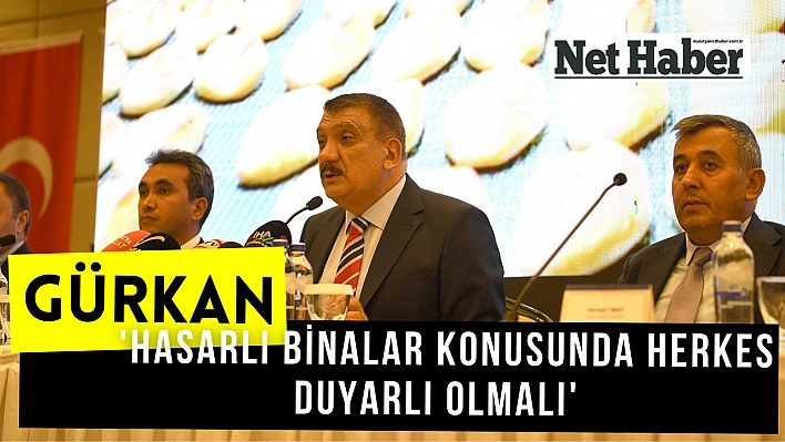 'Hasarlı binalar konusunda herkes duyarlı olmalı'