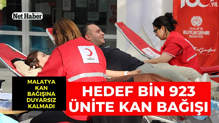 Hedef bin 923 ünite kan bağışı 