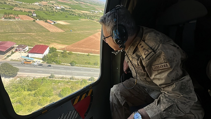 Helikopterle denetim yapıldı