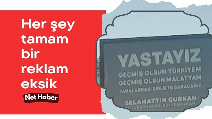 Her şey tamam bir reklam eksik