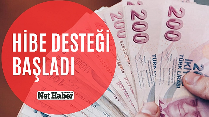 Hibe desteği başladı!  İşte başvuru ekranı 