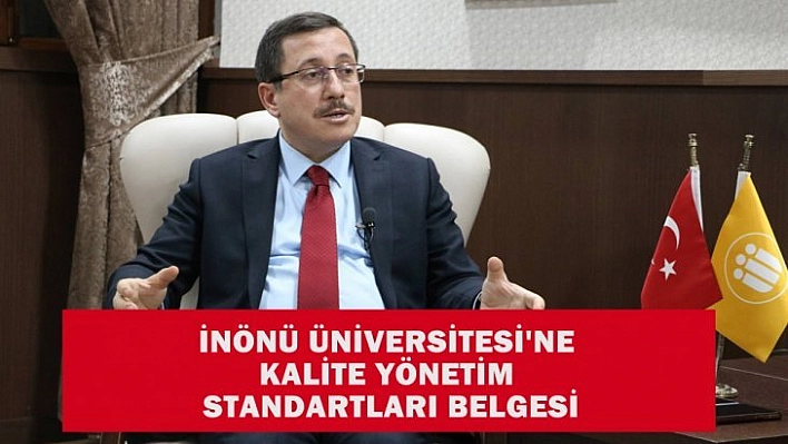 İnönü'ye Kalite Yönetim Standartları Belgesi