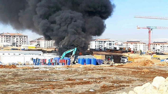 Malatya'da İnşaat Şantiyesinde Yine Yangın!