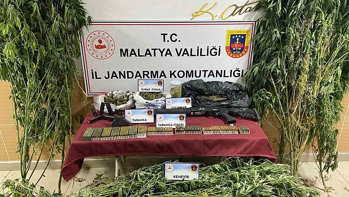 Malatya'da uyuşturucu ve silah operasyonu: 1 gözaltı