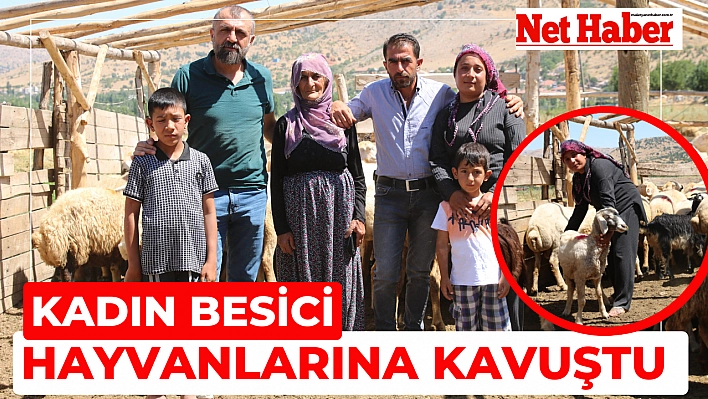 Kadın besici hayvanlarına kavuştu