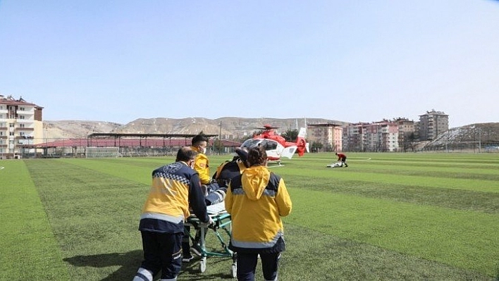 Helikopter ile getirildi