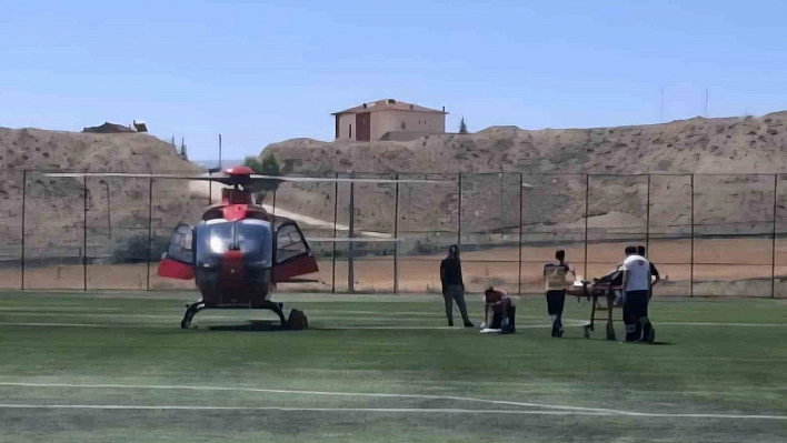 Malatya'da dakikalarla yarış: Kalp krizi geçiren hasta helikopterle sevk edildi