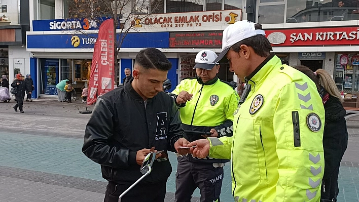 Kapalı caddeye  girenlere ceza kesildi