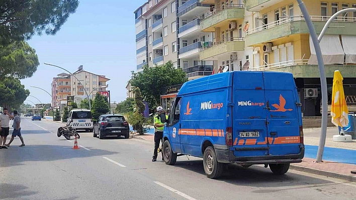 Motosiklet sürücüsünü hastanelik etti: 1 yaralı