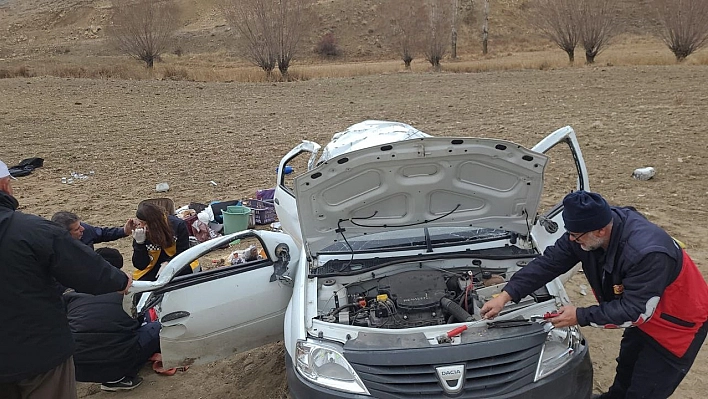 Kayganlaşan yol kazaya neden oldu