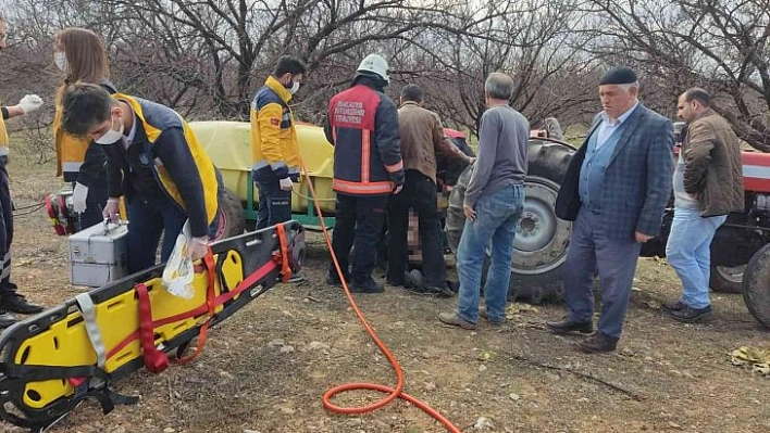 Kayısı ilaçlamada feci kaza