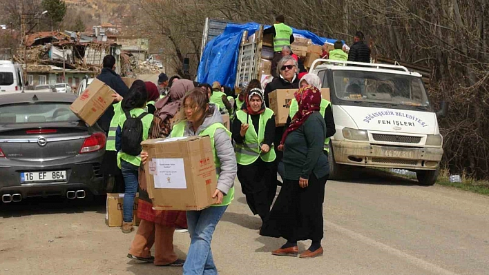 Kayseri'den Doğanşehir'e yardım