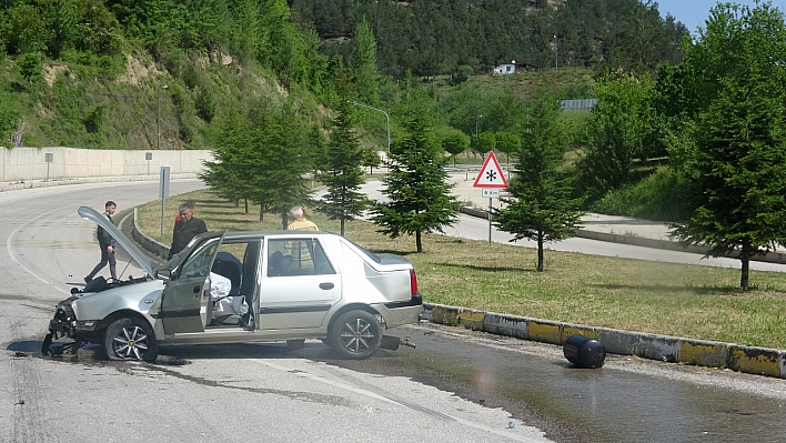 Kaza yaptı tankı fırladı