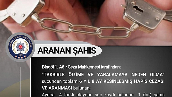 Kesinleşmiş hapis cezası bulunan şahıs yakalandı