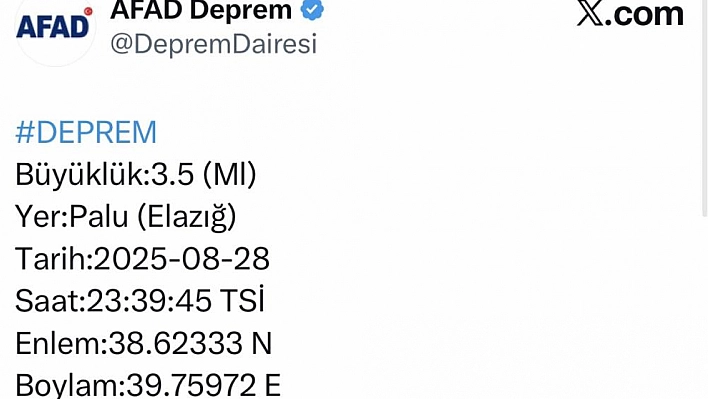 Komşuda 3.5 büyüklüğünde deprem