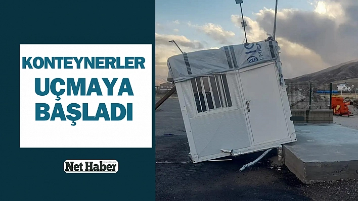 Konteynerler uçmaya başladı