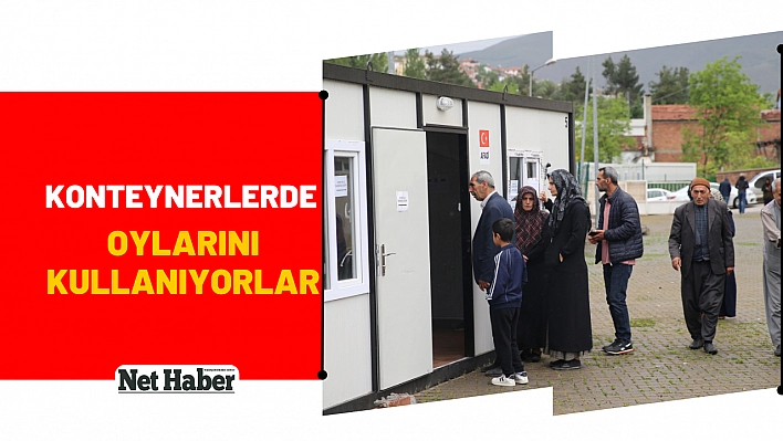 Konteynerlerde oylarını kullanıyorlar