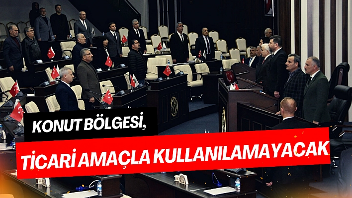 Konut bölgesi, ticari amaçla kullanılamayacak