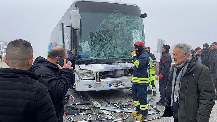 Konya'da 6 araçlı zincirleme kaza: 5 yaralı