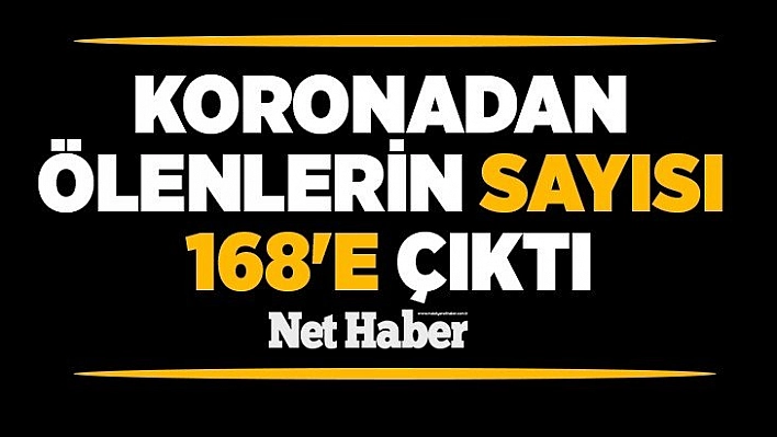 Koronadan  ölenlerin sayısı  168'e çıktı