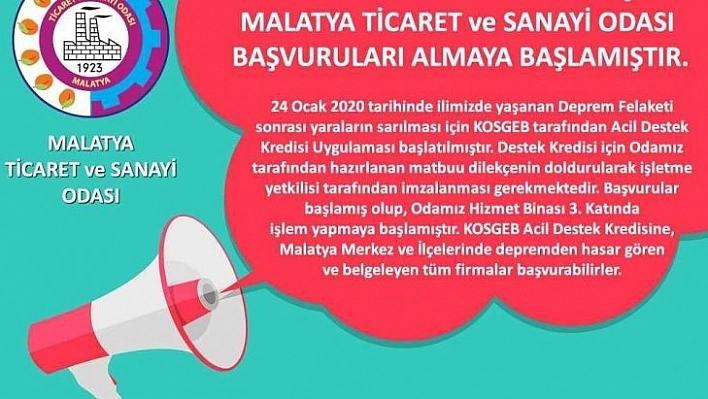 Acil Destek müracaatları başladı