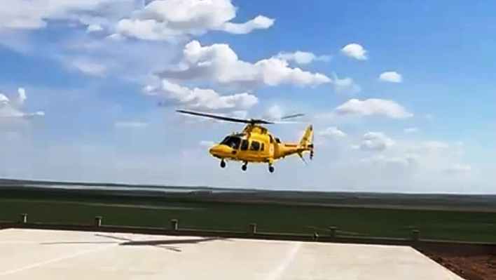 Kulu'da ambulans helikopter yeni doğan bebek için kalktı